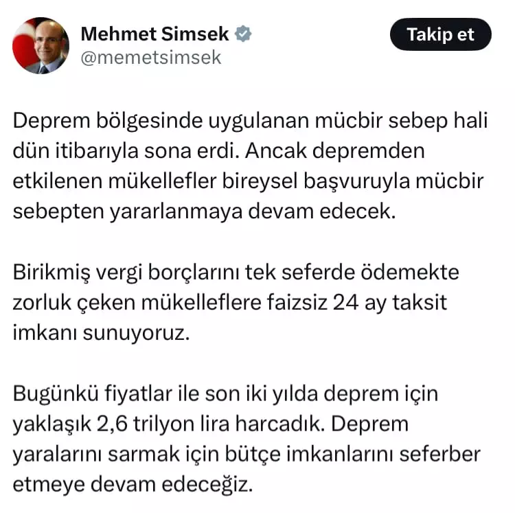 HAYAT NORMALE DÖNMEDİ AMA VERGİ NORMALE DÖNDÜ: MEHMET ŞİMŞEK’TEN DEPREM BÖLGESİNE MESAJ 2 440C0819 4BC8 4C3A 95D0 74B05AE2DEA6